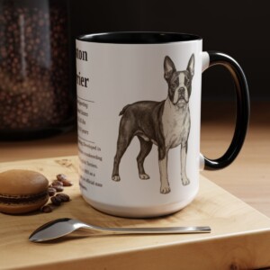15oz boston terrier mug, Black