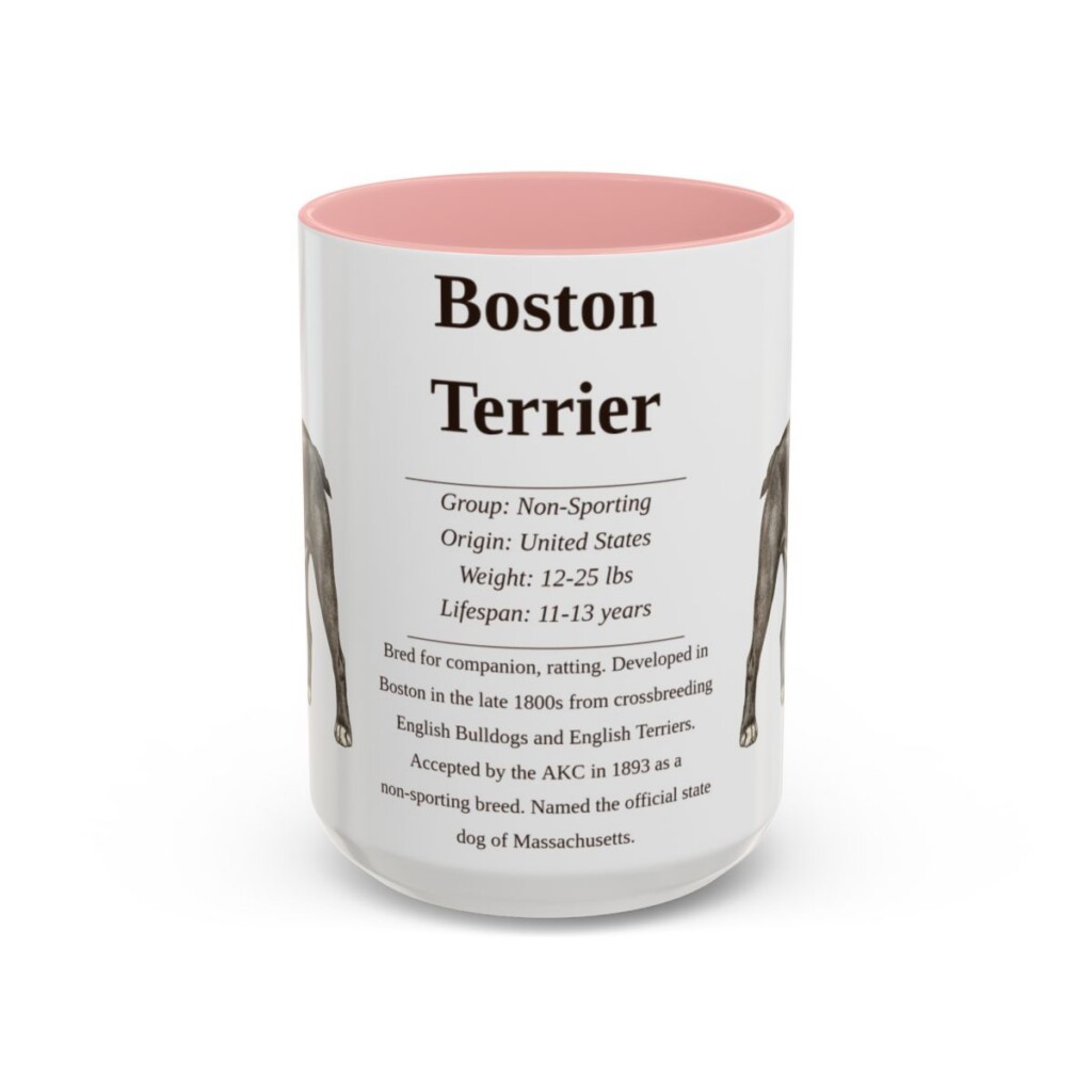 15oz-boston-terrier-mug-writeup-pink 15oz boston terrier mug, Pink