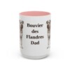 15oz-bouvier-des-flandres-mug-dad-pink 15oz Bouvier des Flandres Dog Dad Mug, Pink, front view