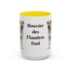 15oz-bouvier-des-flandres-mug-dad-yellow 15oz Bouvier des Flandres Dog Dad Mug, Yellow, front view
