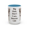 15oz Funny Bouvier des Flandres Mug, Light Blue, front view
