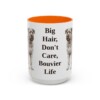 15oz Funny Bouvier des Flandres Mug, Orange, front view