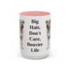 15oz Funny Bouvier des Flandres Mug, Pink, front view