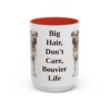 15oz Funny Bouvier des Flandres Mug, Red, front view