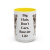 15oz Funny Bouvier des Flandres Mug, Yellow, front view