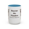 15oz Bouvier des Flandres Latin Mug, Light Blue, front view