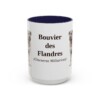 15oz Bouvier des Flandres Latin Mug, Navy, front view