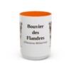 15oz Bouvier des Flandres Latin Mug, Orange, front view