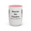 15oz Bouvier des Flandres Latin Mug, Pink, front view