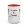 15oz Bouvier des Flandres Latin Mug, Red, front view