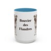 15oz Bouvier des Flandres Mug, Light Blue, front view