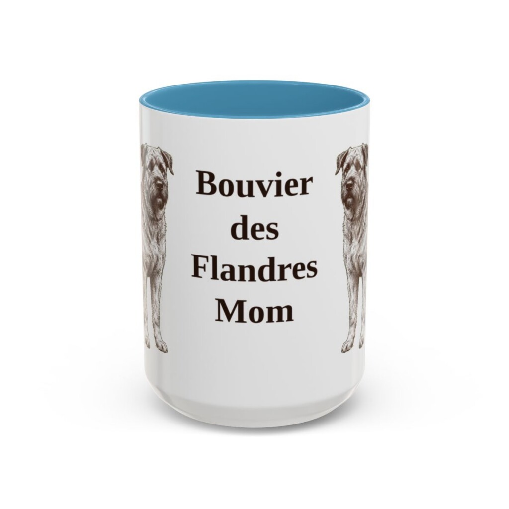15oz bouvier des flandres mug, Light Blue