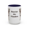 15oz Bouvier des Flandres Mug, Navy, front view