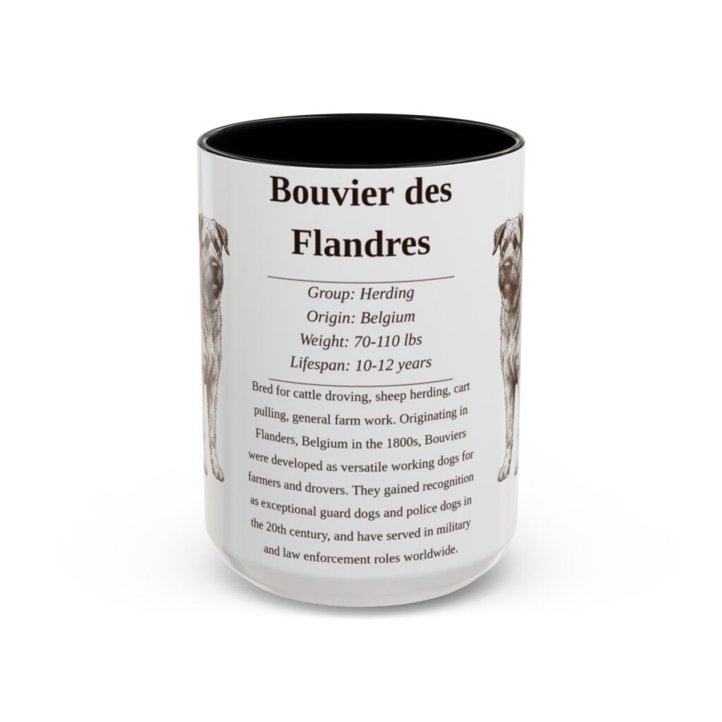 15oz bouvier des flandres mug, Black