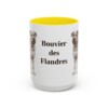15oz Bouvier des Flandres Mug, Yellow, front view