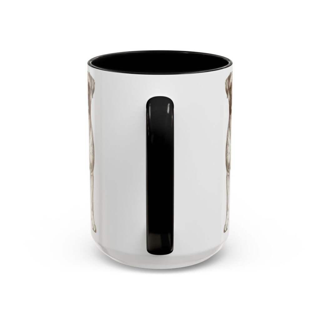 15oz Boxer Mug, Black, back view