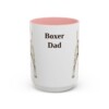 15oz Boxer Dog Dad Mug, Pink, front view