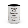15oz Funny Boxer Mug, Black, front view