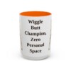 15oz Funny Boxer Mug, Orange, front view