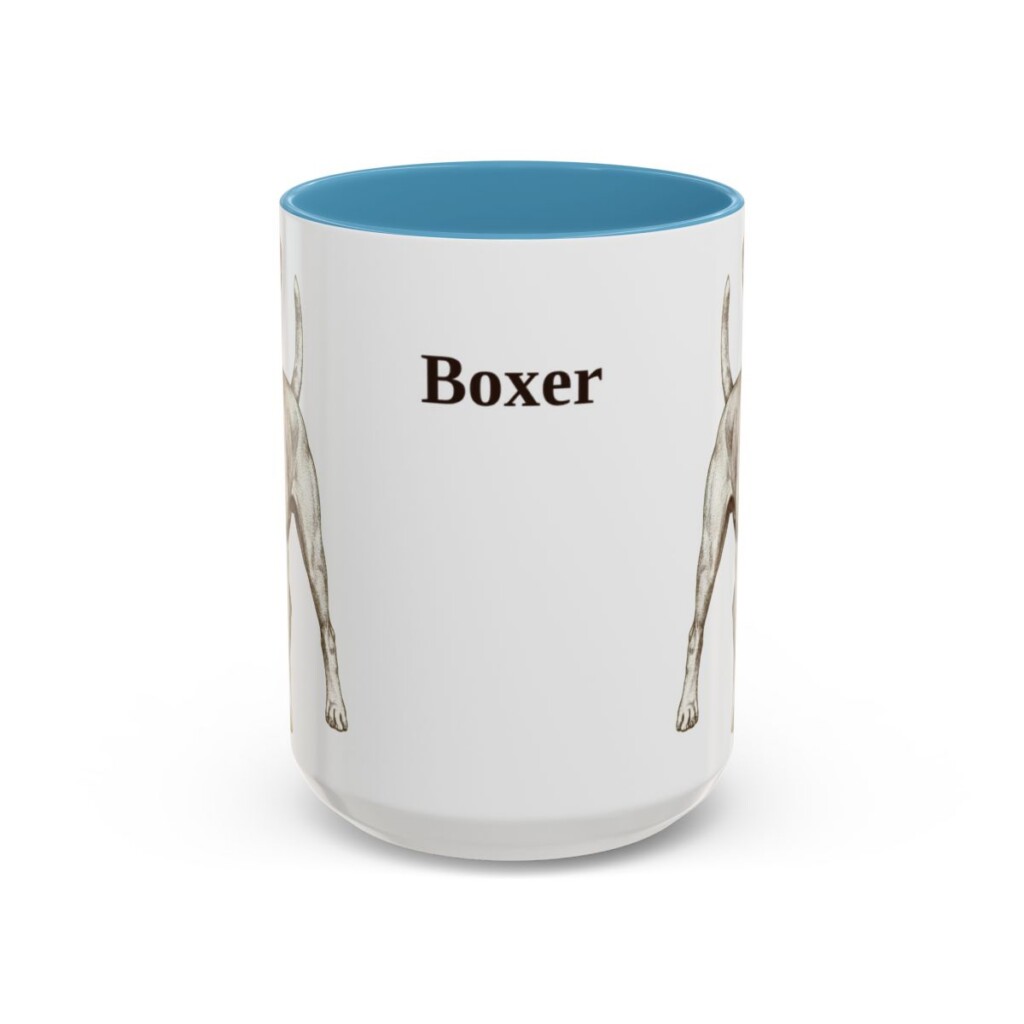 15oz Boxer Mug, Light Blue, front view