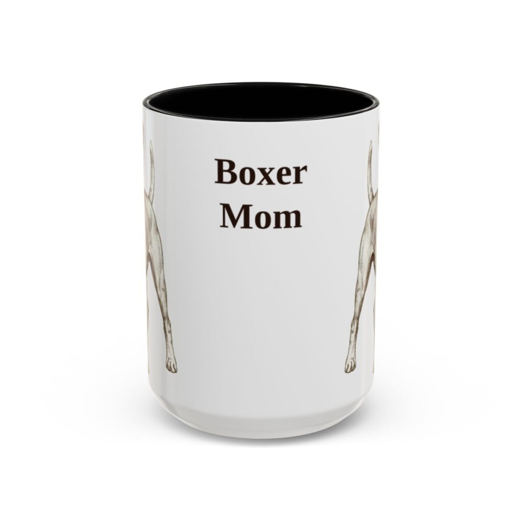 15oz boxer mug, Black
