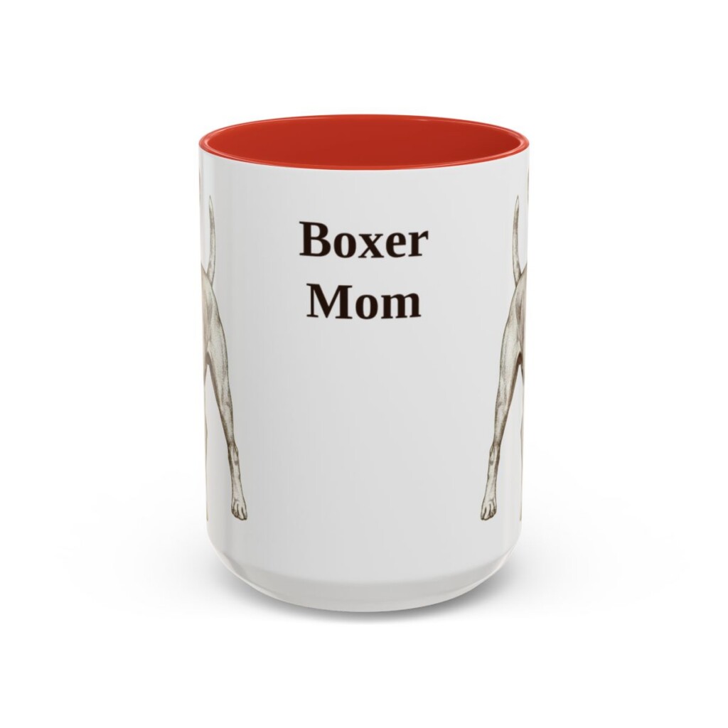15oz boxer mug, Red