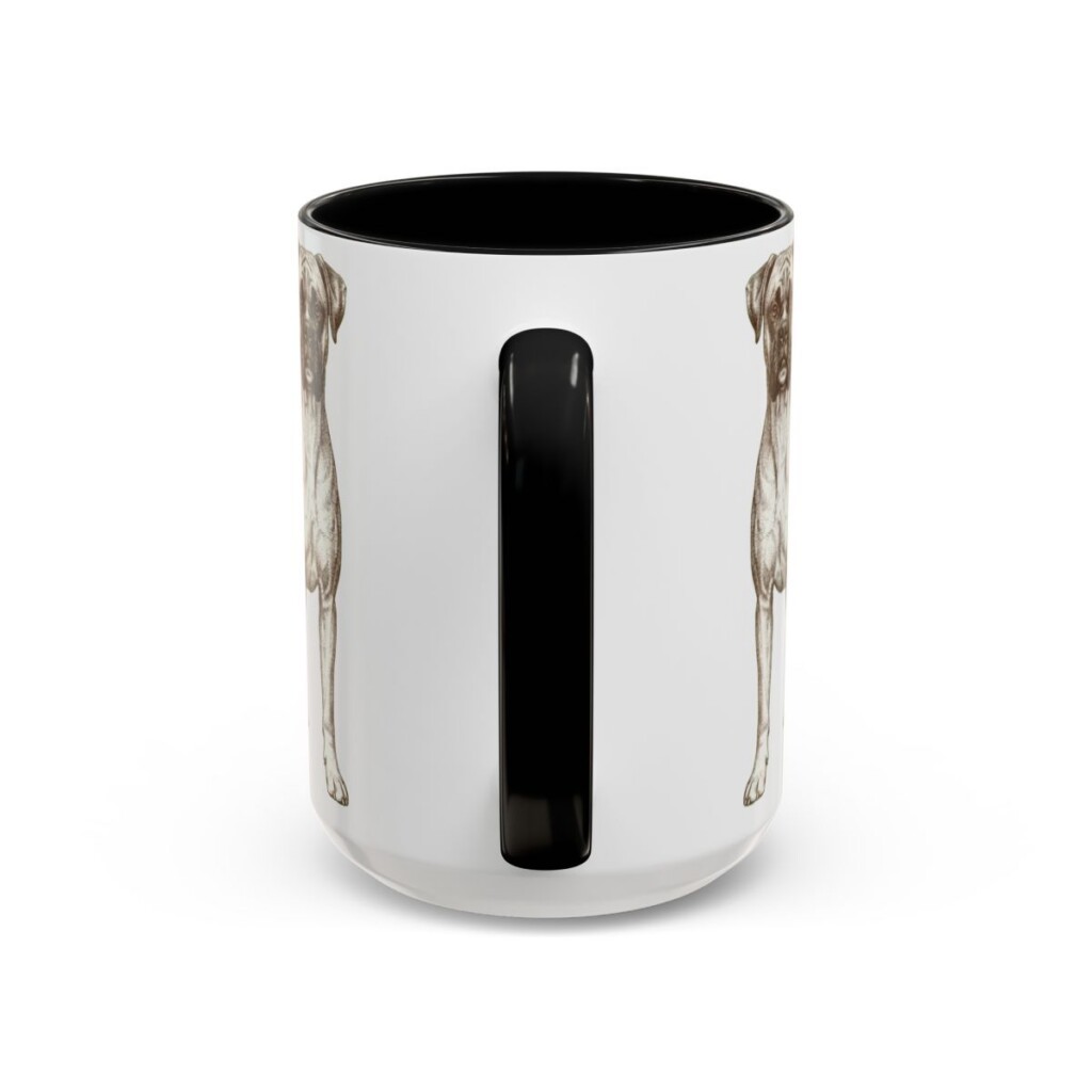 15oz boxer mug, Black