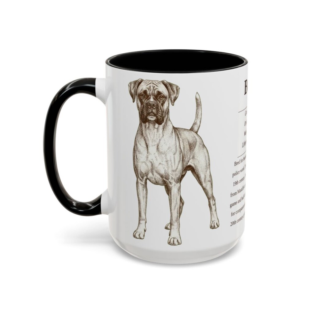 15oz boxer mug, Black