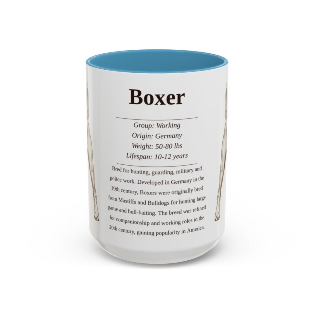 15oz boxer mug, Light Blue