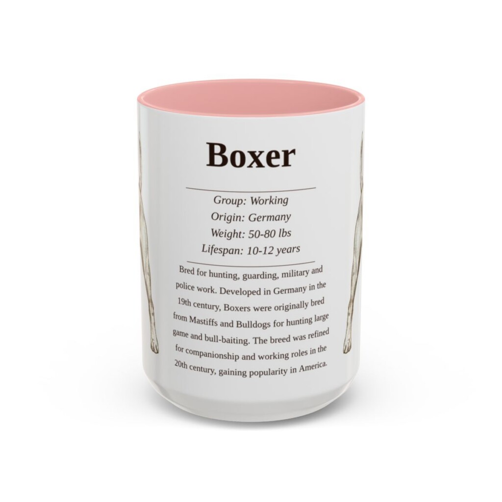 15oz boxer mug, Pink