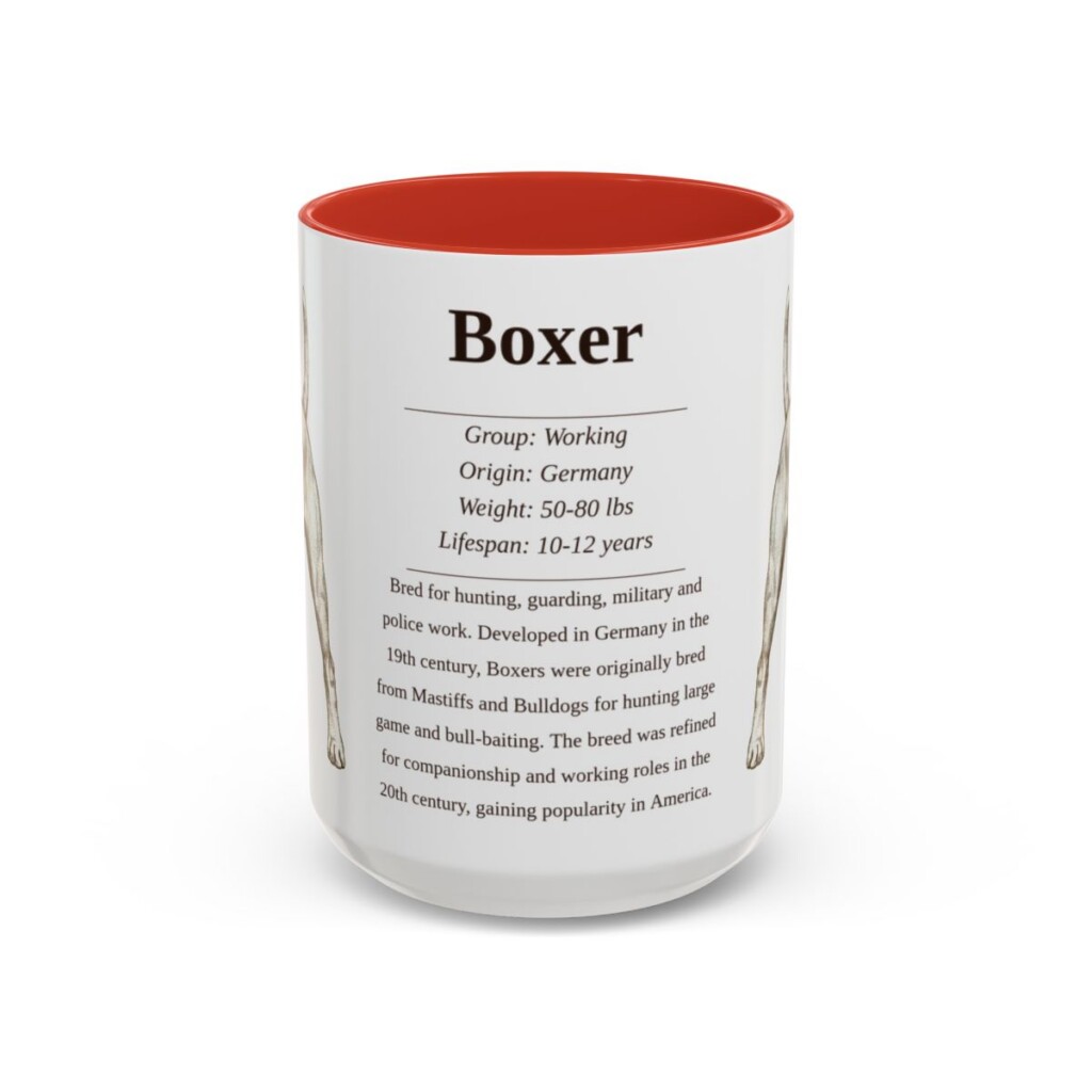 15oz boxer mug, Red