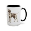 15oz Bracco Italiano Dog Dad Mug, Black, right side view