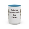 15oz Funny Bracco Italiano Mug, Light Blue, front view