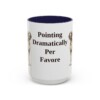 15oz Funny Bracco Italiano Mug, Navy, front view