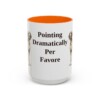 15oz Funny Bracco Italiano Mug, Orange, front view