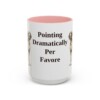 15oz Funny Bracco Italiano Mug, Pink, front view