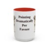15oz Funny Bracco Italiano Mug, Red, front view