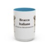 15oz-bracco-italiano-mug-latin-light-blue 15oz Bracco Italiano Latin Mug, Light Blue, front view