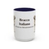 15oz-bracco-italiano-mug-latin-navy 15oz Bracco Italiano Latin Mug, Navy, front view