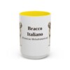 15oz-bracco-italiano-mug-latin-yellow 15oz Bracco Italiano Latin Mug, Yellow, front view
