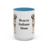 15oz-bracco-italiano-mug-mom-light-blue 15oz Bracco Italiano Dog Mom Mug, Light Blue, front view