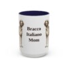 15oz-bracco-italiano-mug-mom-navy 15oz Bracco Italiano Dog Mom Mug, Navy, front view