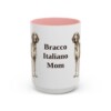 15oz-bracco-italiano-mug-mom-pink 15oz Bracco Italiano Dog Mom Mug, Pink, front view