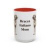 15oz-bracco-italiano-mug-mom-red 15oz Bracco Italiano Dog Mom Mug, Red, front view