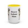 15oz-bracco-italiano-mug-mom-yellow 15oz Bracco Italiano Dog Mom Mug, Yellow, front view