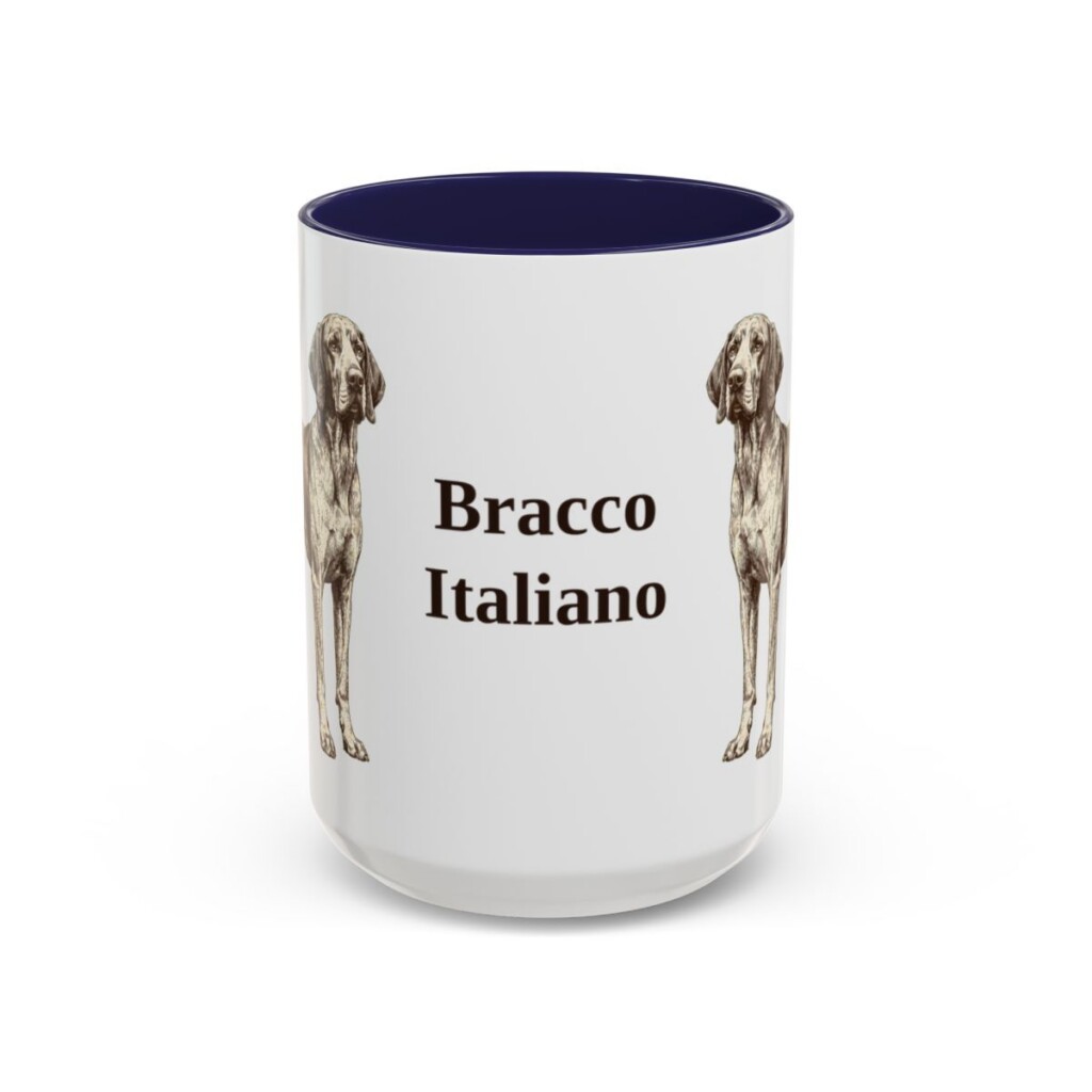 15oz-bracco-italiano-mug-navy 15oz Bracco Italiano Mug, Navy, front view