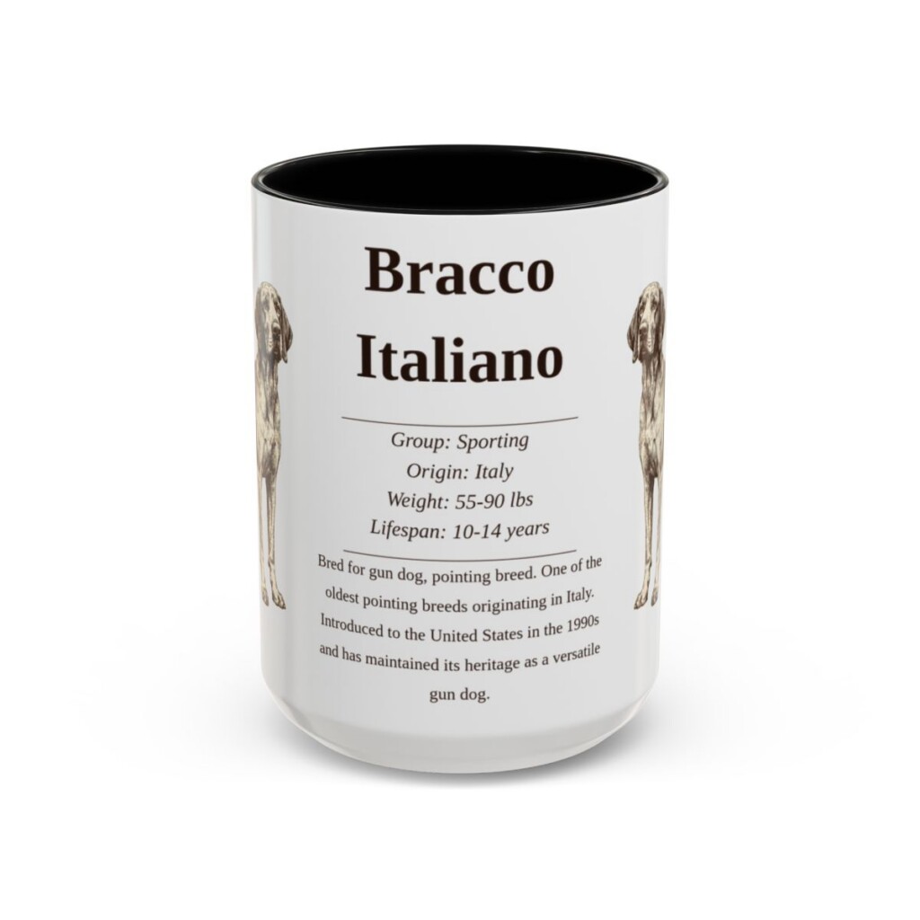 15oz bracco italiano mug, Black