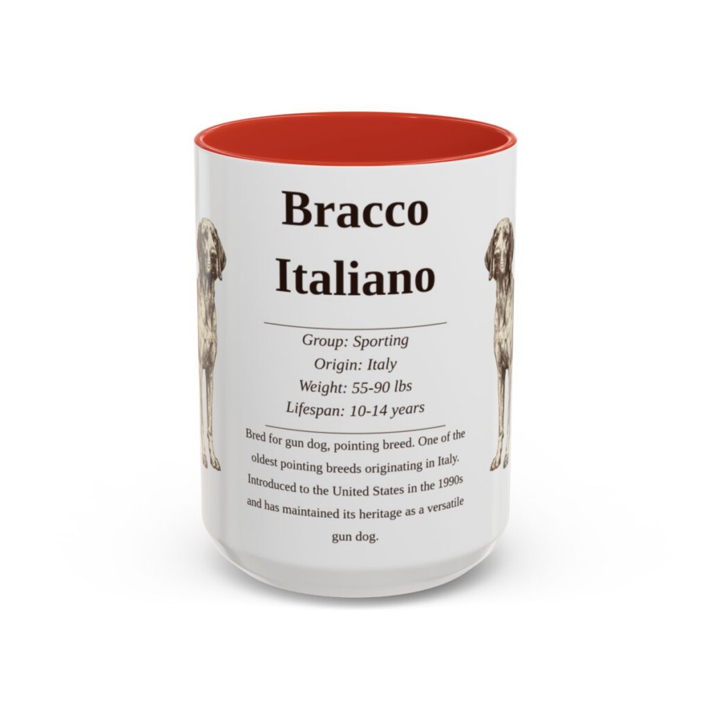 15oz bracco italiano mug, Red
