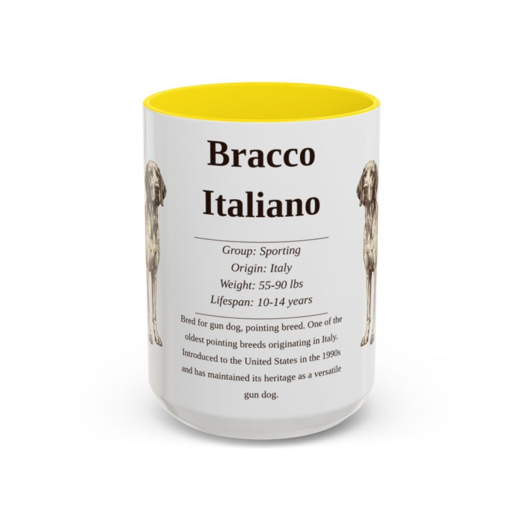 15oz bracco italiano mug, Yellow