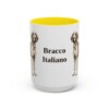 15oz-bracco-italiano-mug-yellow 15oz Bracco Italiano Mug, Yellow, front view